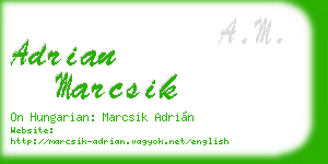 adrian marcsik business card