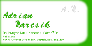 adrian marcsik business card